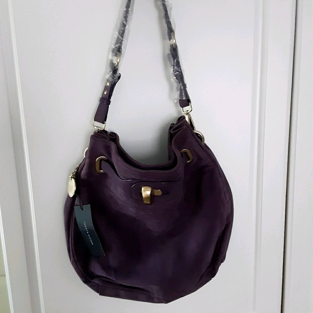 Suede handbag